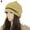 Khaki, variant on CDAR Women's Fashion Braided Autumn Winter Warm Baggy Beanie Knit Crochet Ski Hat Cap