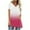 Hot Pink, variant on Uaswgudfs Women's Plus Size Dressy Casual V-Neck Blouse Tops - Short Sleeve Loose Fit T-Shirt Style Solid Color Tunic Top