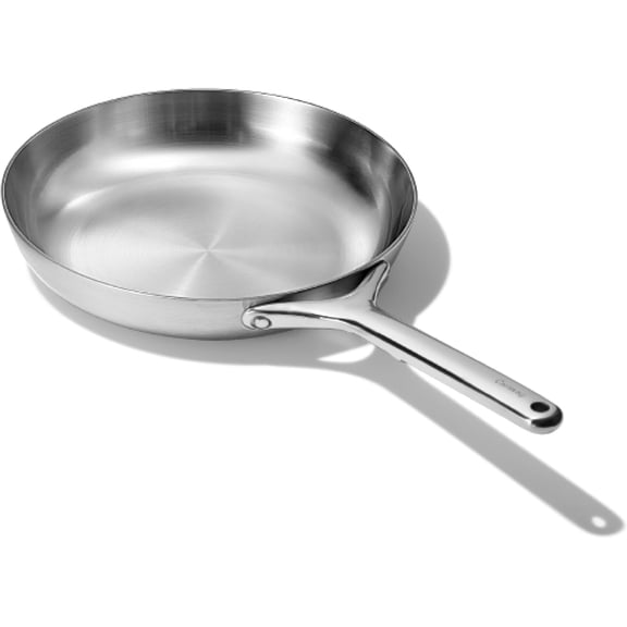 Caraway Stainless Steel Fry Pan (2.7 qt, 10.5") - 5-Ply Stainless Steel Pan - Oven Safe & Stovetop Agnostic