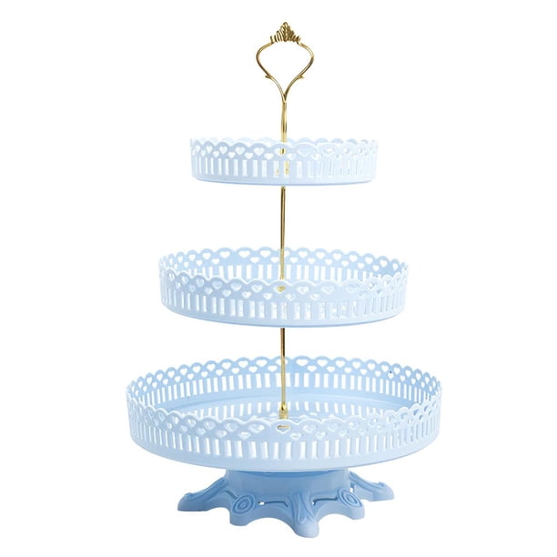 Soporte De Pastel De Tres Niveles De Estilo Europeo Estante De Exhibición Bandeja De Postre De Té De La Tarde De Múltiples Capas Bandeja De Fruta Decoración De Mesa De Postre Bandeja De Dulces Yuarrent HA022430-00