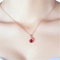 Rose Gold Ruby Tourmaline Goddess Jacinth Pendant