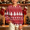 thumbnail image 6 of Wilark Girls Christmas Sweater Size 11-12 Years, Cute Long Sleeve Crew Neck Pullover Kids Festival Tops Red, 6 of 8