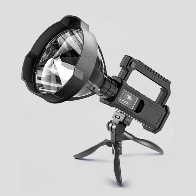 Lámpara portátil para exteriores, linterna LED de mano, soporte de lámpara, alta potencia, impermeable, carga USB, luz potente, reflector