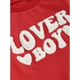 thumbnail image 6 of Baby Toddler Boy Valentine's Day Outfits Sets 6 12 18 24 Months 2T 3T Letter Embroidery Long Sleeve Sweatshirt and Elastic Pants for Toddler Fall Clothes, 6 of 9