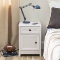 thumbnail image 3 of Manor Park Classic Style 1 Door and Drawer Nightstand, White, 3 of 5