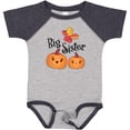 thumbnail image 3 of Inktastic Big Sister Pumpkins with Fall Leaves Girls Baby Bodysuit, 3 of 5