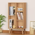 thumbnail image 5 of LELELINKY 5-Cube 3-Tier Kids Bookshelf with Legs, Cute Wood Storage Organizer for Nursery and Living Room, Natural, 5 of 7