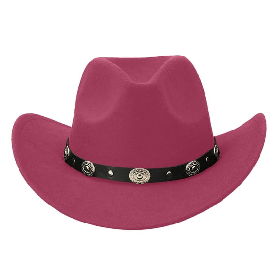 Valora Blend Wide Brim Cowboy Hat For Everyday Wear And Classic Western Fedora With Stylish Appeal Pink