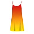 thumbnail image 3 of Gibobby Vestidos Casuales para Mujer Estampado de una línea Mini vestido Maxi V Cuello de mujer Gradiente Vestido de verano Tie-Dye Sin mangas Vestido d(Naranja,CH), 3 of 4