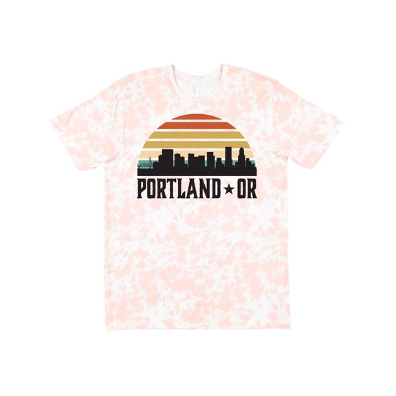 Inktastic Portland Oregon Skyline Retro Sunset T-Shirt