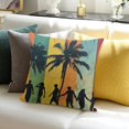thumbnail image 3 of SHANXI Throw Pillow Cover,Summer Beach Pillow Covers, Flannel Pillow Covers Hawall board Ocean Holiday Cushion Case for Sofa 24x24in, 3 of 5