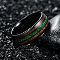 thumbnail image 4 of NUNCAD Handmade Tungsten Wedding Ring with Hawaii Koa Wood Domed Black for Men Women 6mm/8mm, 4 of 4