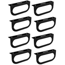 RAParts (8) Metal Black Light Mounting Brackets fits 6" Oval LED Brake Stop Turn Tail Light