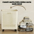 thumbnail image 6 of Luoshdecor Laundry Basket with Wheels,Collapsible Plastic Laundry Hamper with Handle,Cube Ventilated Storage Bin Box for Bedroom,Bathroom Dirty Clothes, 6 of 6