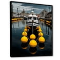 thumbnail image 2 of Designart "Reflective Wharf at the Port I" Nautical & Beach Floater Framed Canvas Art Print, 2 of 7