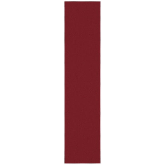 Sweet Home Stores Non-Slip Rubberback Solid 3x12 Runner Rug, 2'7" x 12', Red