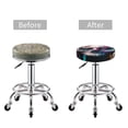 thumbnail image 4 of Salouo Modern Abstract Colorful Skull B Pattern Bar Stool Cushion Cover, Round Crease-Resistant Stretchy Dustproof Stool Seat Slipcover for Bar Round Chair-12 inch, 4 of 6