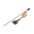 thumbnail image 2 of Wooden Pole Funny Cat Stick Cute Cartoon Mouse Plush Vocalize Interactive Cat Feather Toys with Bells, 2 of 8