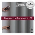 thumbnail image 4 of Cortinas Black Out Decoracion Textil Hogar Adornos 132x214cm gris, 4 of 8