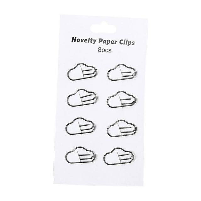 koolsoo 8x Large Paper Clips Accessories Metal Stationery for Invitation Card Party File The Clouds