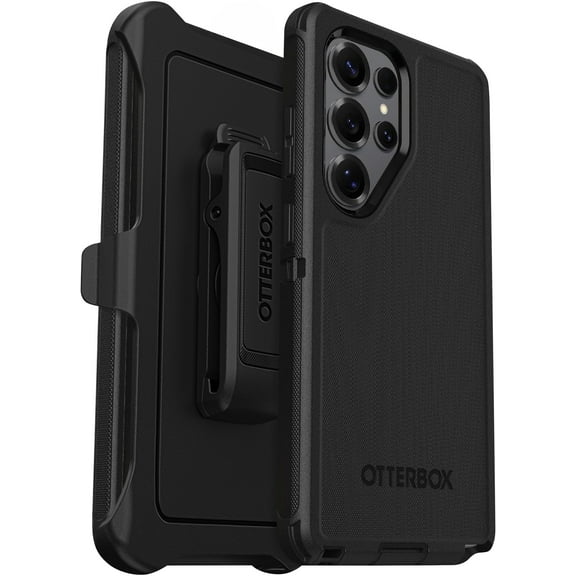 OtterBox Samsung Galaxy S25 Ultra (Only) - Defender Series Pro Case - Black - Holster Clip Included - Rugged & Durable - with Port Protection - Wireless charging compatible - Non-Retail Packaging
