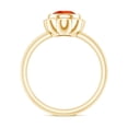 thumbnail image 2 of Rosec Jewels Lab Grown Orange Sapphire Flower Engagement Ring - AAAA Grade - 1.6 Carat Sapphire Solitaire Ring - with Jewelry Box, 14K Yellow Gold, US 7.00, 2 of 8