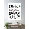 thumbnail image 2 of Every Little Thing Gonna Be Alright - Cute 3 Little Birds Poster Wall Art, Modern Wall Decor For Living Room Bedroom, 16x24 UNFRAMED, 2 of 3