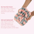 thumbnail image 4 of Coral Fleece Hair Drying Towel Dry Cap Adult Hair Drying Towel Lightweight Strong Absorbent Gray Pink, 4 of 7