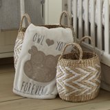 Levtex Baby Kenya Plush Blanket - 30 X 40 Inch, Embroidered Monkey Design, Grey & Taupe, Machine Washable, Gender Neutral Nursery Blanket