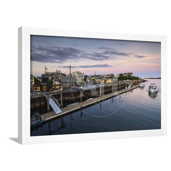 Maine, Ogunquit, Perkins Cove, Boats in a Small Harbor, Transportation Framed Art Print Wall Art by Walter Bibikow Sold by Art.Com