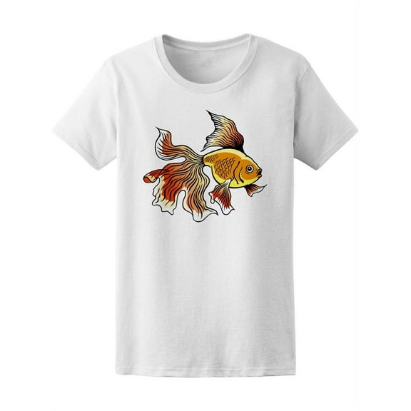 Cool Watercolor Goldfish Sketch Tee Women's -Image by Shutterstock