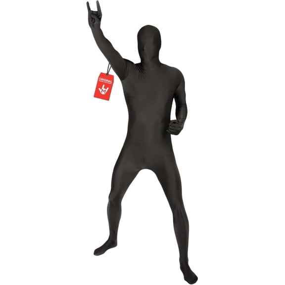 Morphsuits Adult Unisex Black Full Body Spandex Zentai Halloween Costume