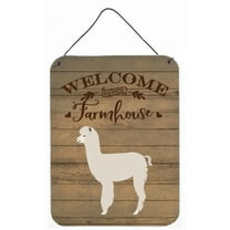 Carolines Treasures Alpaca Welcome Door Hanging Prints wall-decor, Multicolor