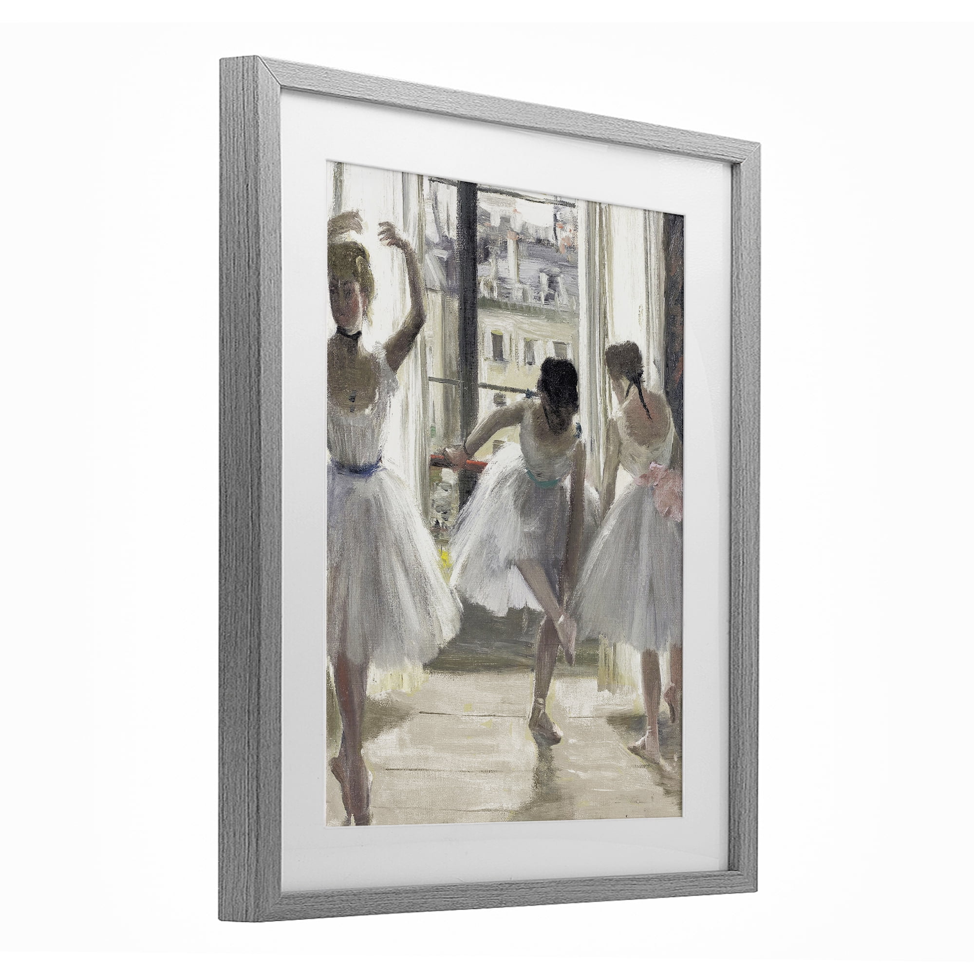 Stupell Industries Ballet Class In Practice Gray Framed Print Under Glass, design by Leah Straatsma