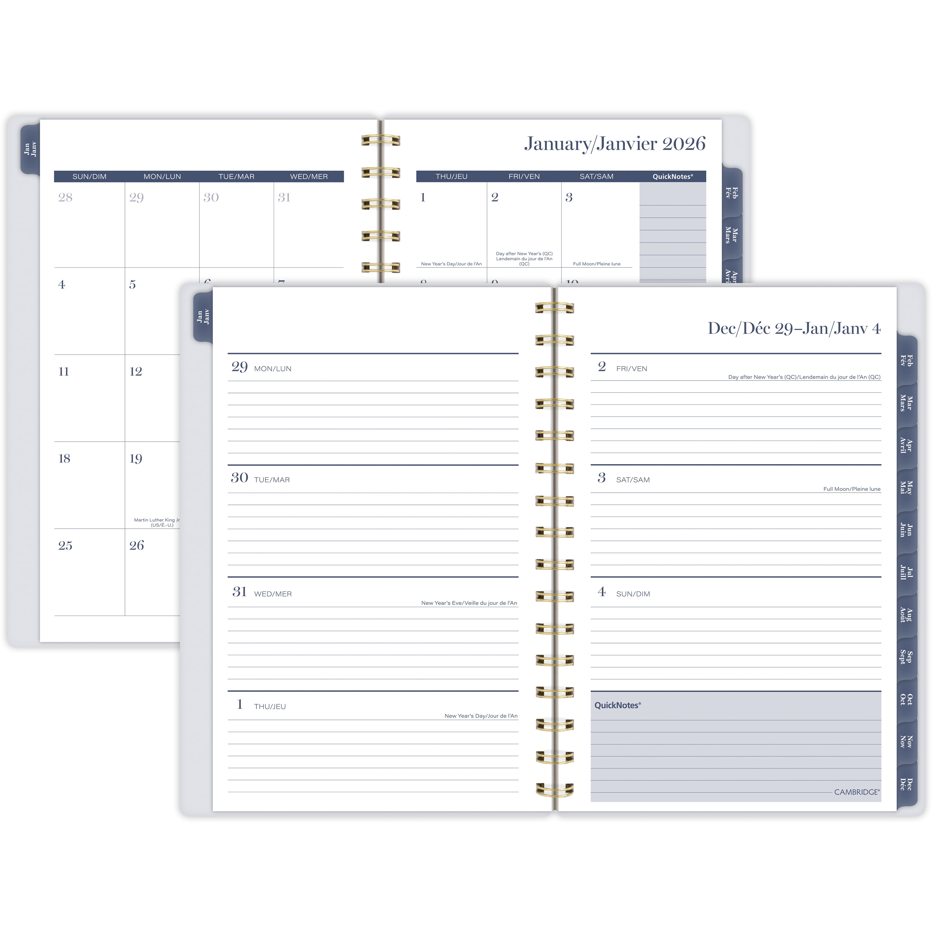 Agenda hebdomadaire Cambridge® Chinoiserie Magnolia, petit format Agenda