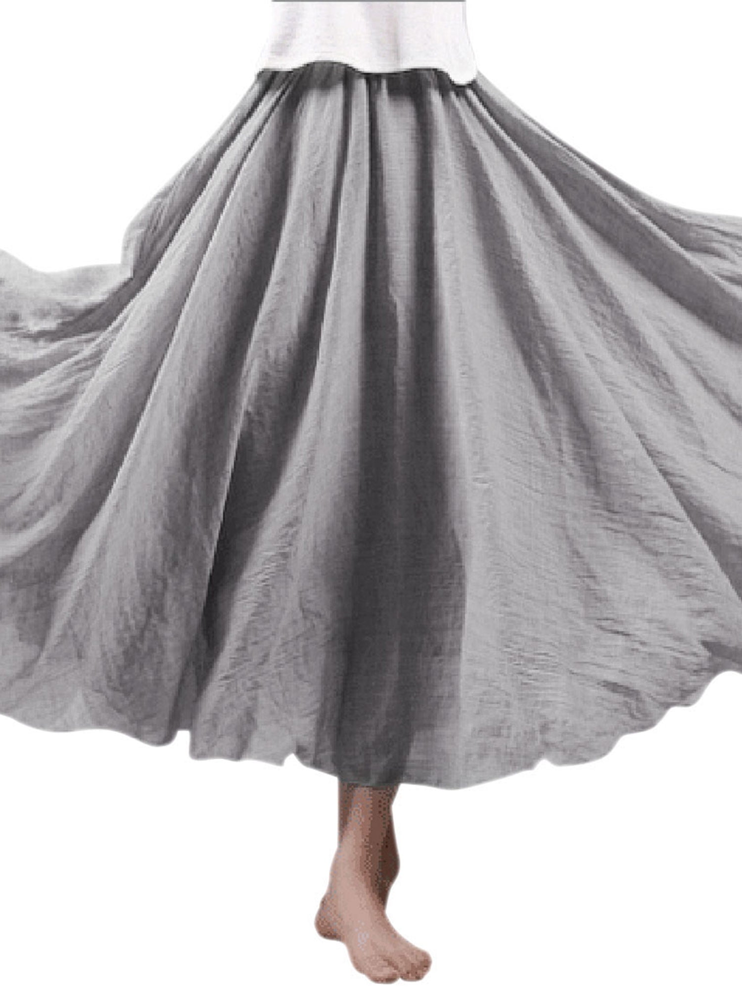 Nlife Women's Bohemian High Waist Flowy Double Layer Maxi Skirt -  Walmart.com
