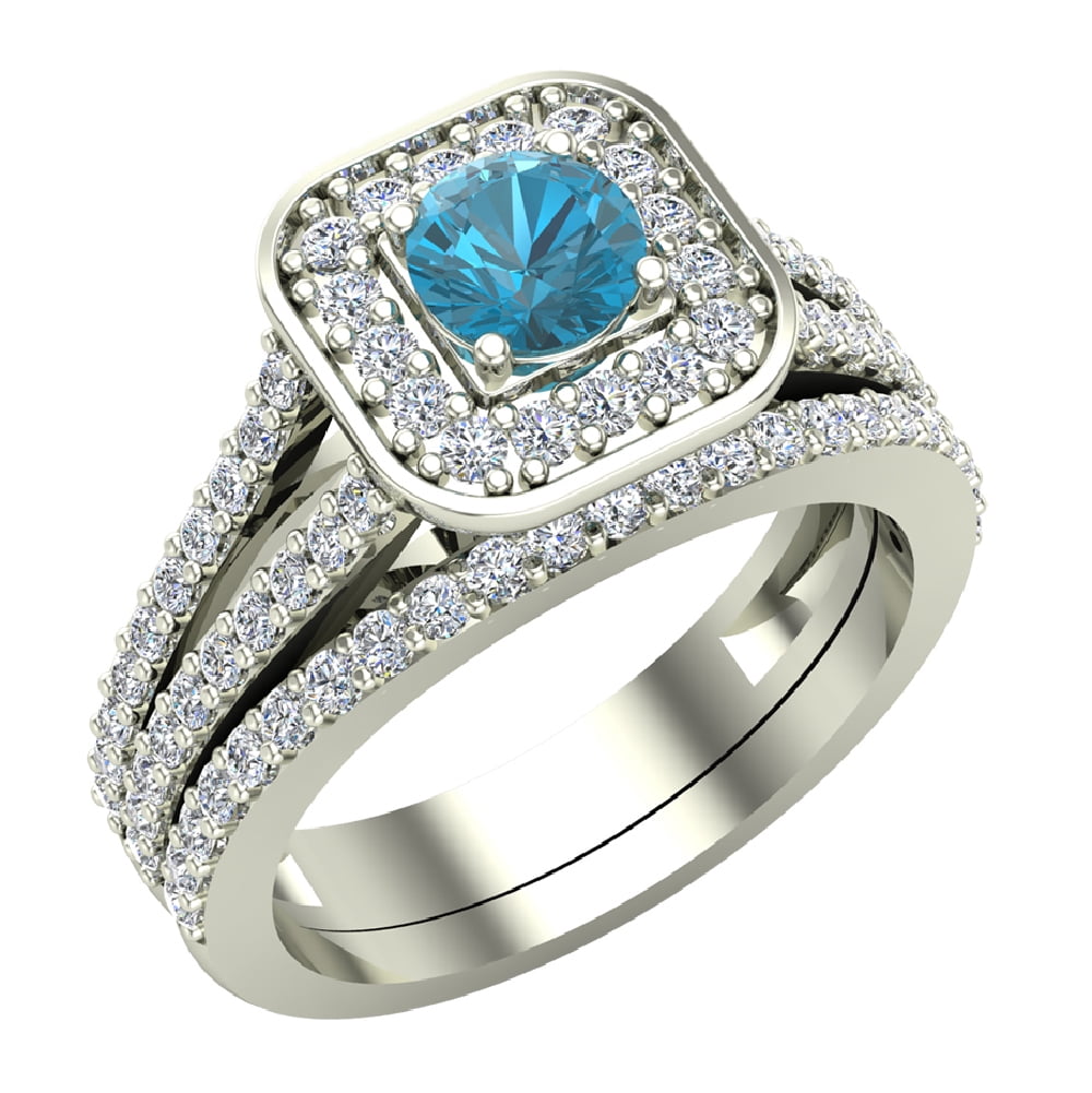 Details about   2 ct Round Baguette 3 stone London Blue Topaz Promise Wedding Ring 14k Rose Gold 