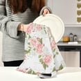 thumbnail image 6 of Dreamtimes Vintage Rose Flower Floral Print Watercolor Kitchen Towels Dish Bar Tea Towel Dishcloths 1 Pack Super Absorbent Soft 18 x 28 inches, 6 of 7