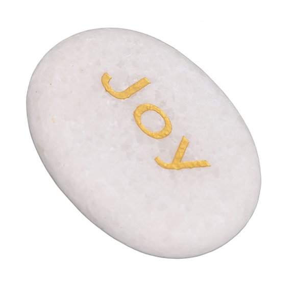 Encouragement Stone, Inspirational Marble Rock with Postive Words Engraved, Bulk Faith Zen Gratitude Healing Stone, Motivated Stone Amulets Motivational Decoration for Prayer