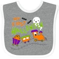 thumbnail image 3 of Inktastic My First Halloween- Train with Pumpkins, Bats, Cat,and Ghost Boys or Girls Baby Bib, 3 of 4