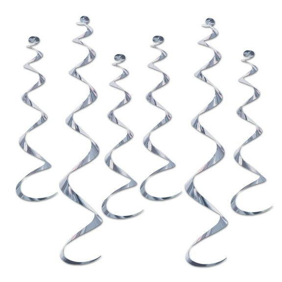 Beistle Twirly Whirly, silver Party Decoration (Case of 36)