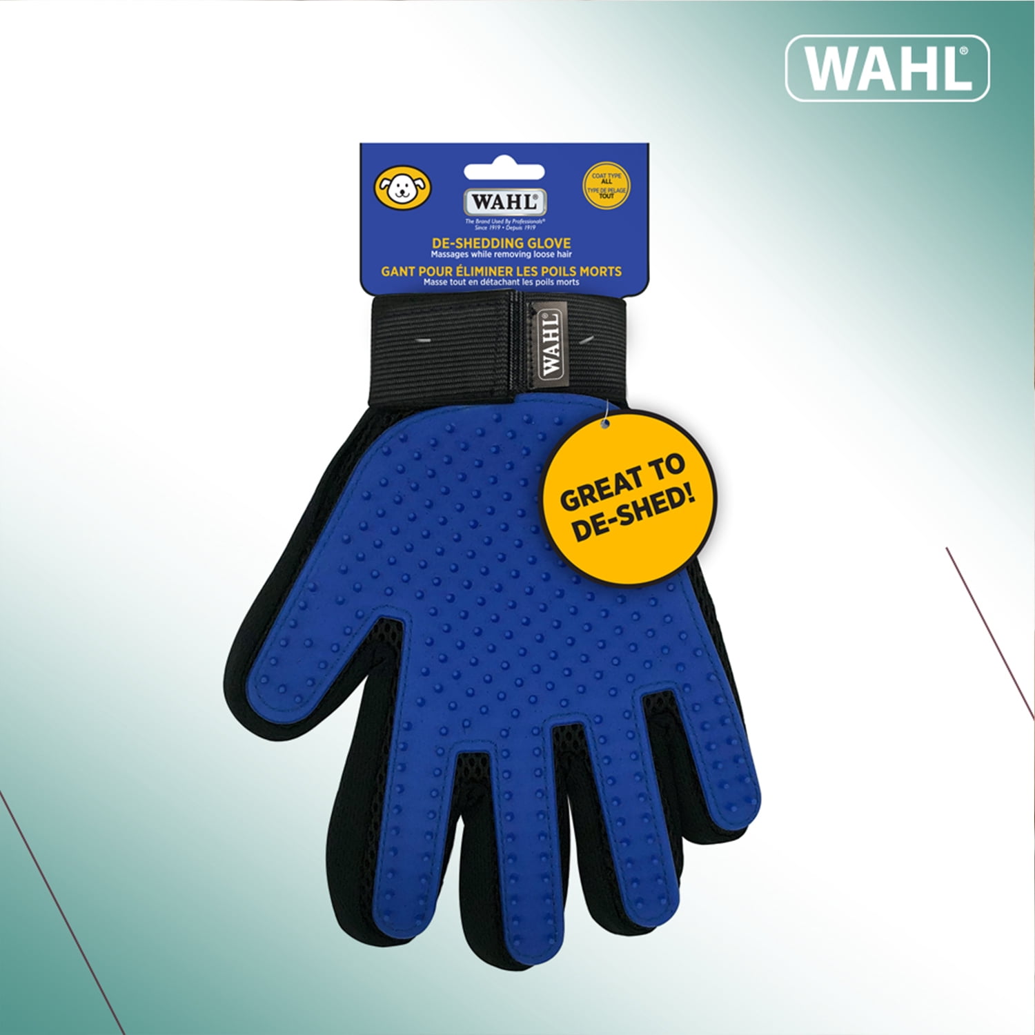 Wahl Dog De-Shedding Grooming Glove