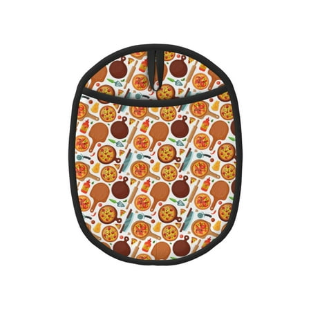 

Matuu Hot Fresh Pizza for Non Slip Pot Holder for Kitchen Baking and Cooking Silicone Pot Mat Mitten With Hanging Loop Heat Resistant 7.5 x 9.4 Inches