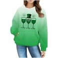 thumbnail image 2 of ibuvkizy St. Patrick's Day Graphic Hoodies for Teen Girls,St. Patrick's Day Children Gradient Hooded Top Girls Long Sleeved Sweatshirt Round Neck Pullover Top Green,5 Years, 2 of 5