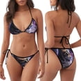 thumbnail image 3 of Balery Purple Moon Cat Pijama Estampado Bikini de Dos Piezas para Mujer - Conjunto de Bikini Ajustable Sexy y Cómodo para Playa, 3 of 6
