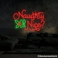 thumbnail image 4 of Glowneon Naughty Or Nice Neon Sign, Naughty Or Nice Led Sign, Christmas Decor, Unique Holiday Decor, 4 of 5