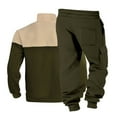 thumbnail image 3 of YueHuiYing Men's Hooded Athletic Tracksuit Sweatsuit Long Sleeve Full-Zip Jogging Sweatpants 2 Piece Patchwork Sportsuits, 3 of 8