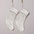 thumbnail image 5 of White Christmas Stockings Set Of 4, 18 Inch Cable Knit Stocking Decoration, Soft Knitted Holiday Gift Bag For Fireplace Mantel Decor, 5 of 5