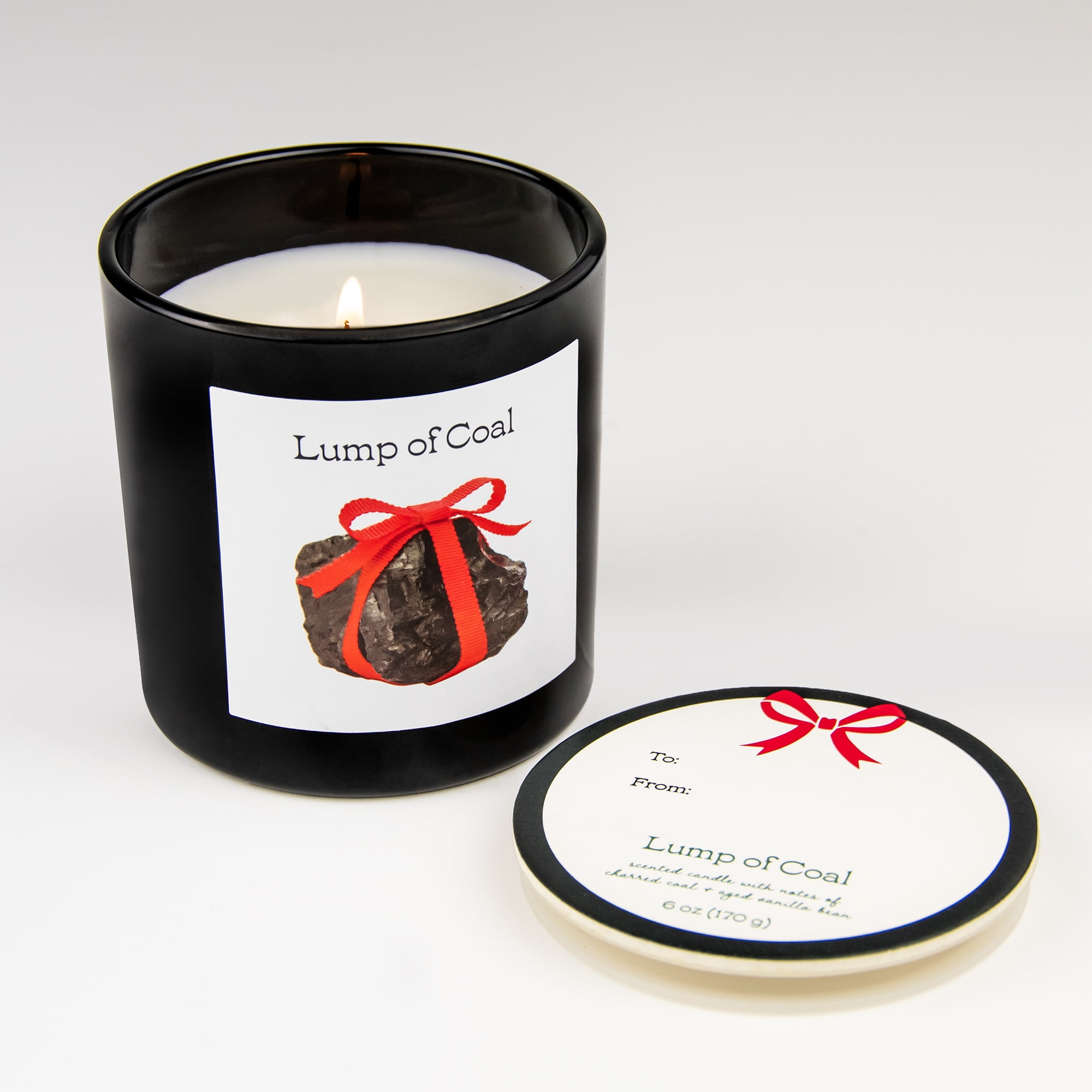 (2 pack) Mainstays Lump of Coal Scented Candle, Holiday Candle, 6 oz