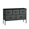 thumbnail image 4 of 5-Drawer Dresser Cabinet, Modern Fabric Cabinet of Drawers, Storage Chest for Kids Room, Storage Organizer Unit for Bedroom, Simple Home Furniture for Storing Clothes, Cosmetics, Dark Gray, 4 of 10